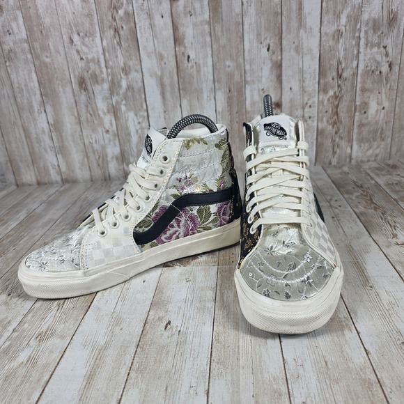 Vans Sk8-Hi brocade Floral High Top‎ Skate Shoes Fashion Sneakers Women's Size 7 - Picture 5 of 8